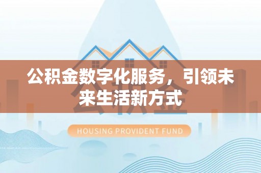 路北公积金数字化服务，引领未来生活新方式