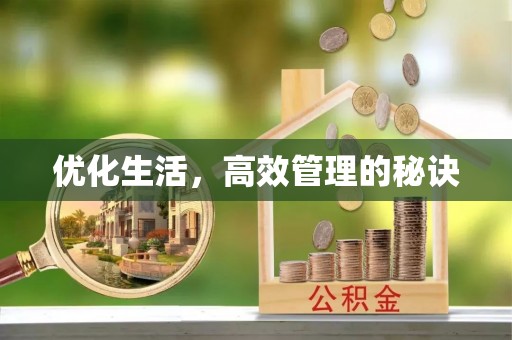 路北优化生活，高效管理的秘诀